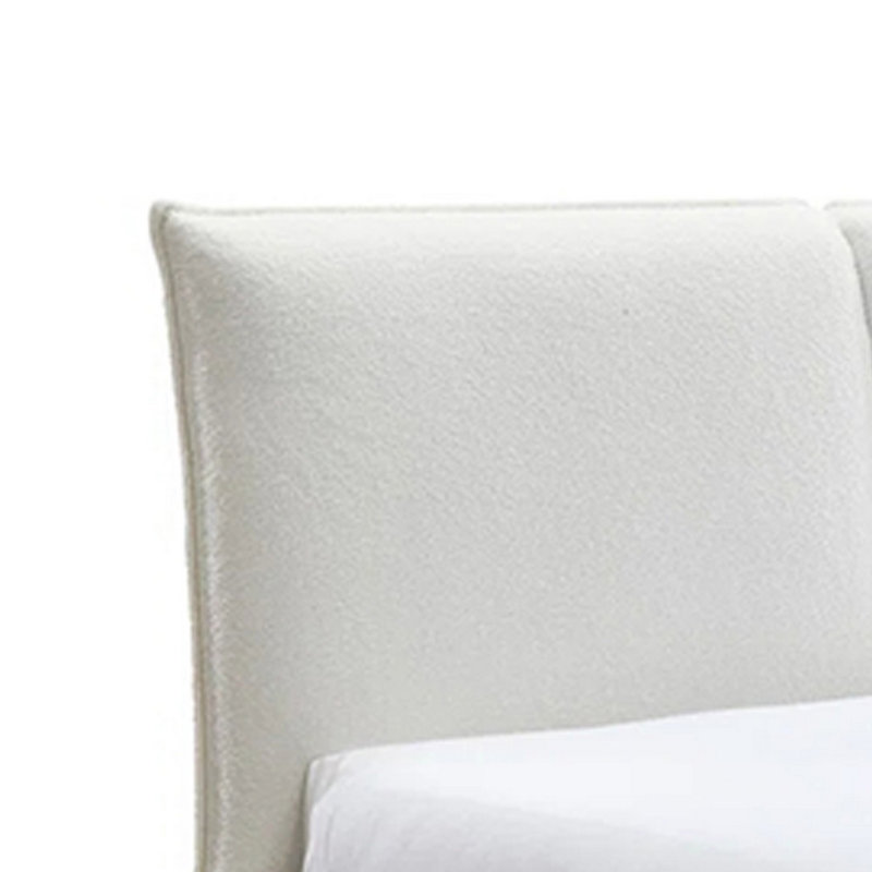 Lit-bateau tapissier Armisen, Grand, Blanc