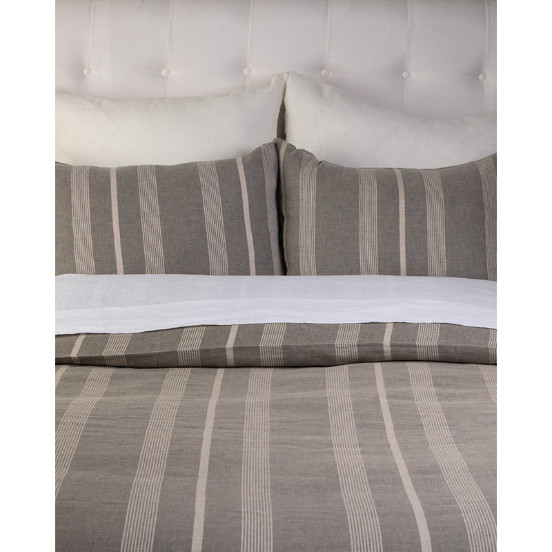 Clemens Linen Duvet Cover Set, Queen Duvet Cover + 2 Shams