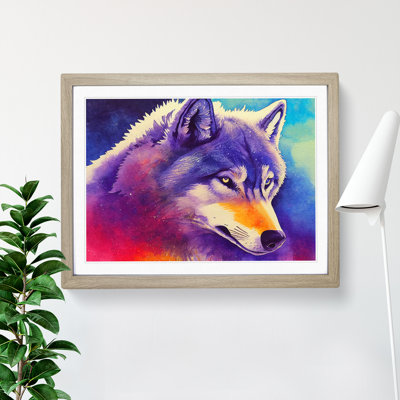 Watercolour Wolf Vol.2 Abstract - Single Picture Frame Print