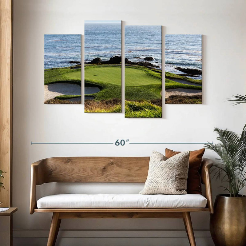 «Pebble Beach Golf Turf», reproduction d'art sur toile, H 32 po x l 52 po x P 1,25 po