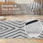 Geometric Machine Washable Rug Abstract Non Slip Living Room Rug Low Pile Thin Rug, Contemporary Neutral Rug, Non Shedding Soft Rug for Bedroom-1523626662