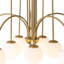 10-Light Mid-cenury Modern Glam Bubble Frosted Glass Globe Chandelier 