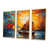 Toile avec cadre flottant or