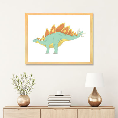 Stegosaurus Pencil Drawing With Digital Color by Alice Turner - Graphic Art
