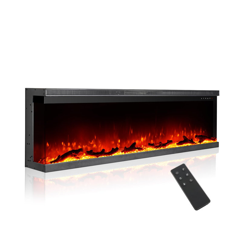 Flint Belfry Heating 3-Sided Luxury Electric Fire, 44cm H x 153cm W x 20cm D