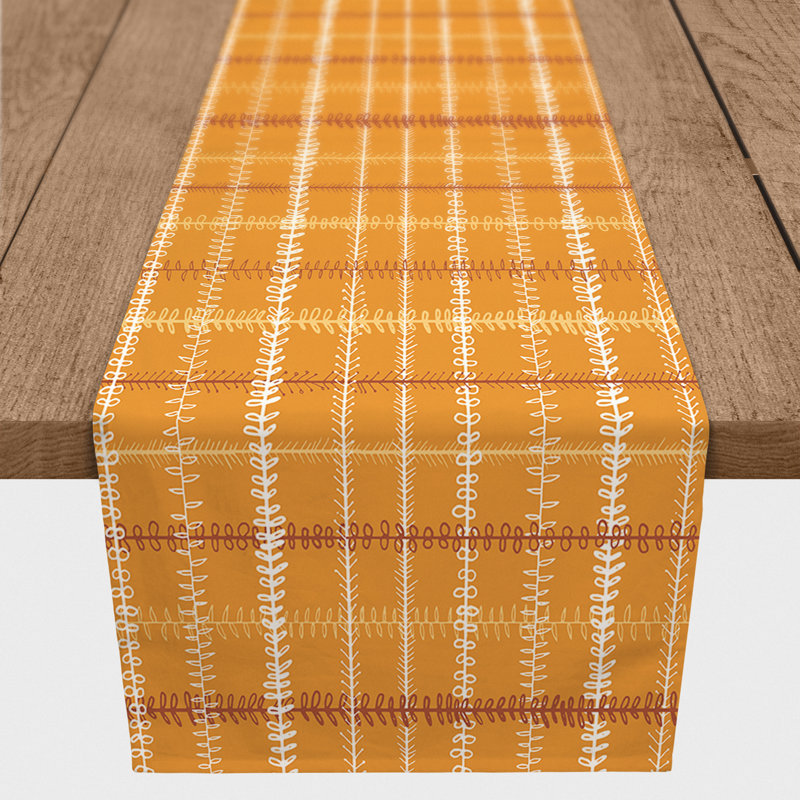 Chipperfield Chevron Cotton Blend Table Runner, 90" x 16", Chevron