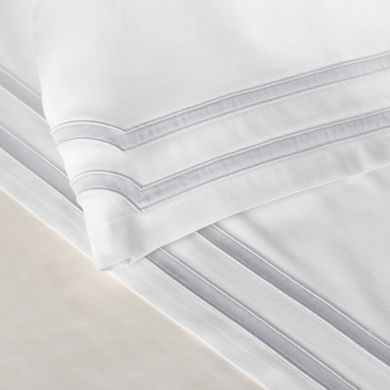 Soho Sheet Set, King, Ivory/Gray