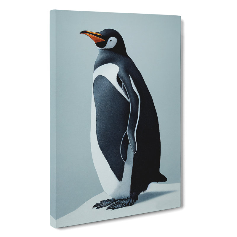 Penguin View - Wall Art, 50cm H x 35cm W x 2cm D, Wrapped Canvas