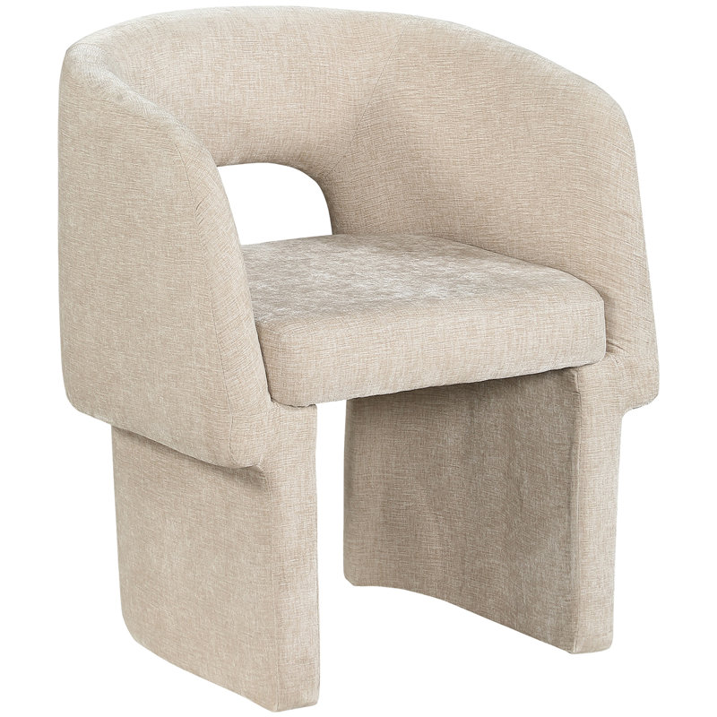 Chaise en chenille, Tissu chenille beige