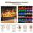 97"W Farmhouse TV Stand with 3-Sided Electric Fireplace For Over 100" Tvs, Large Storage Space & Glass Doors Media Console-2055882500