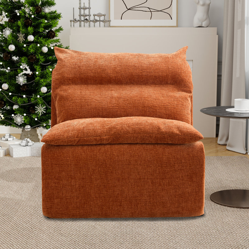 Fauteuil à billes moderne avec canapé rembourré, Polyester blanc