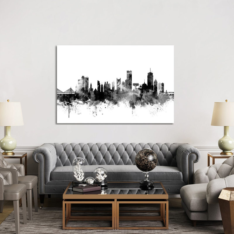 Boston, Massachusetts In Black & White II by Michael Tompsett - Wrapped Canvas Gallery-Wrapped Canvas Giclée