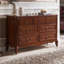 Buffet en noyer massif et bois manufacturé-2060263506