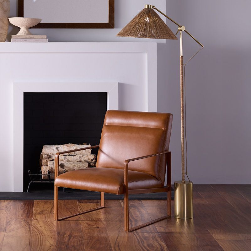 Fitzgerald Floor Lamp, Natural Abaca Rope