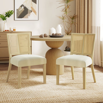 Ensemble de 2 chaises en rotin sans accoudoirs