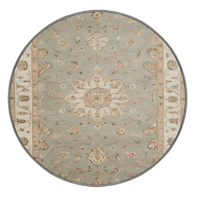 Tapis gris Tabriz lavable à la machine