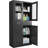 Metal Storage Cabinet with Lock, Locking Storage Cabinet with 2 Drawers and 2 Adjustable Shelves, Lockable Sideboard Cupboard for Home, Office, School, Garage