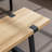 Leira Modern Wood Bench 60” Industrial Table Benches with Black Metal Legs for Dining Room, Porch-812613063