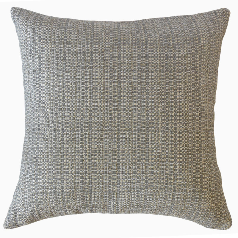 Fauve Feather Reversible Throw Pillow, 26" x 26", Throw Pillow, Green