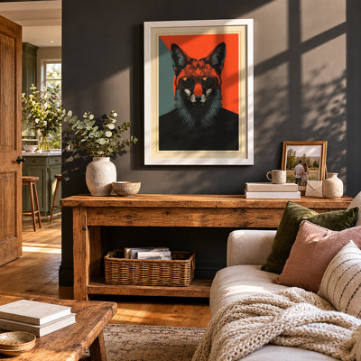 Fox-Headed Figure Modern - Framed Print