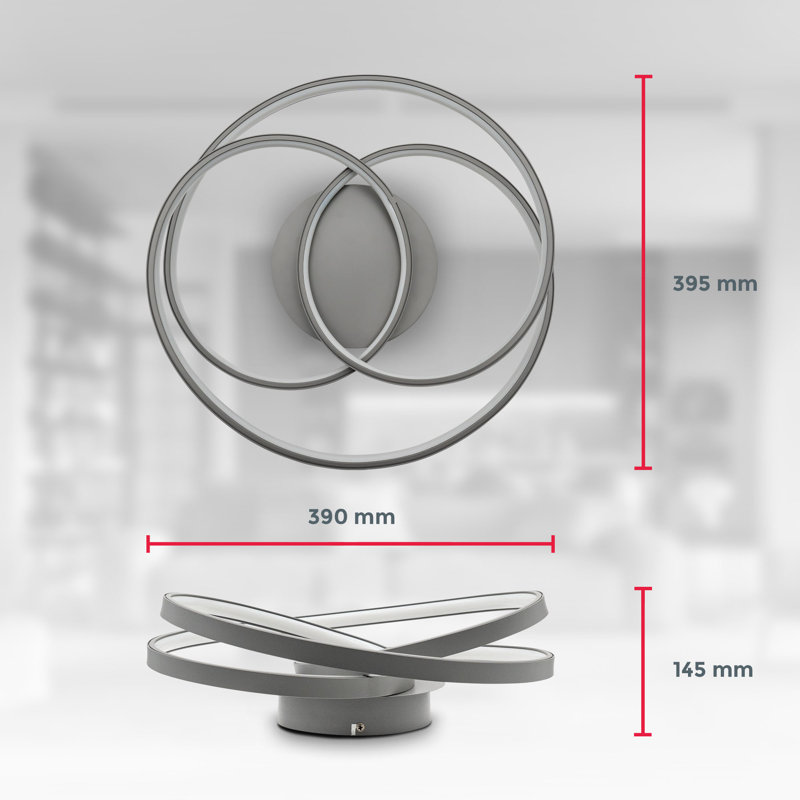 Salida 1-Light 39cm LED Integrated Flush Mount, Silver