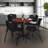 Cain Round X-Base Breakroom Table & 4 M Stack Chairs-32520513-40142870
