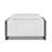 White Genuine Leather Chair with Adjustable Headrests-50816702
