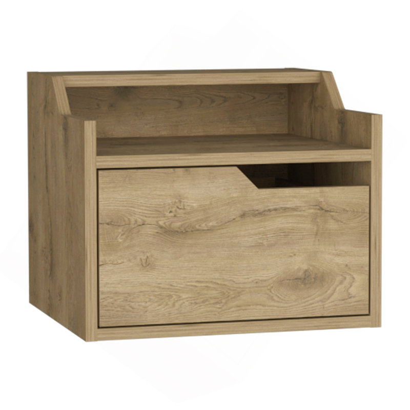 Table de chevet flottante, table de bout et table d'appoint Busan, Beige