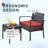 Adaleine 2-Person Patio Bistro Rattan Chair & Table Set with Cushions-1447022670
