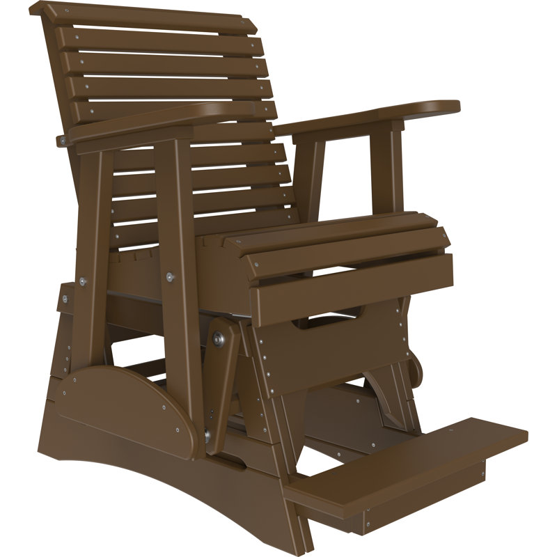 Chaise d'extérieur coulissante en polywood, Brun foncé