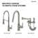 2-Function Single Handle Pull Down Kitchen Faucet with LED Light Base