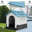  Blue/Black Plastic Portable Dog House-1224205796