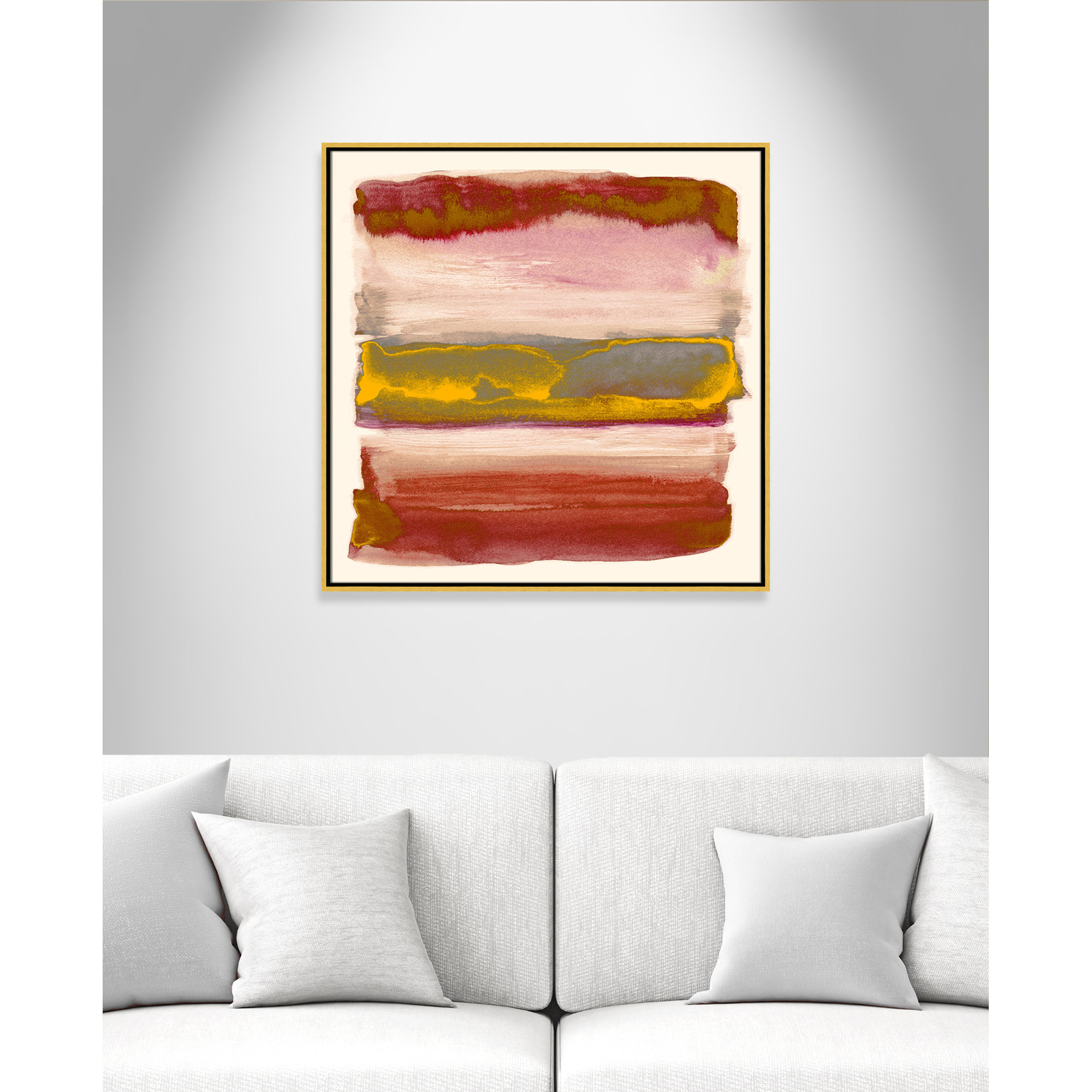 Yellow Sky II Print by Nan, 31.5" H x 31.5" W, Gold
