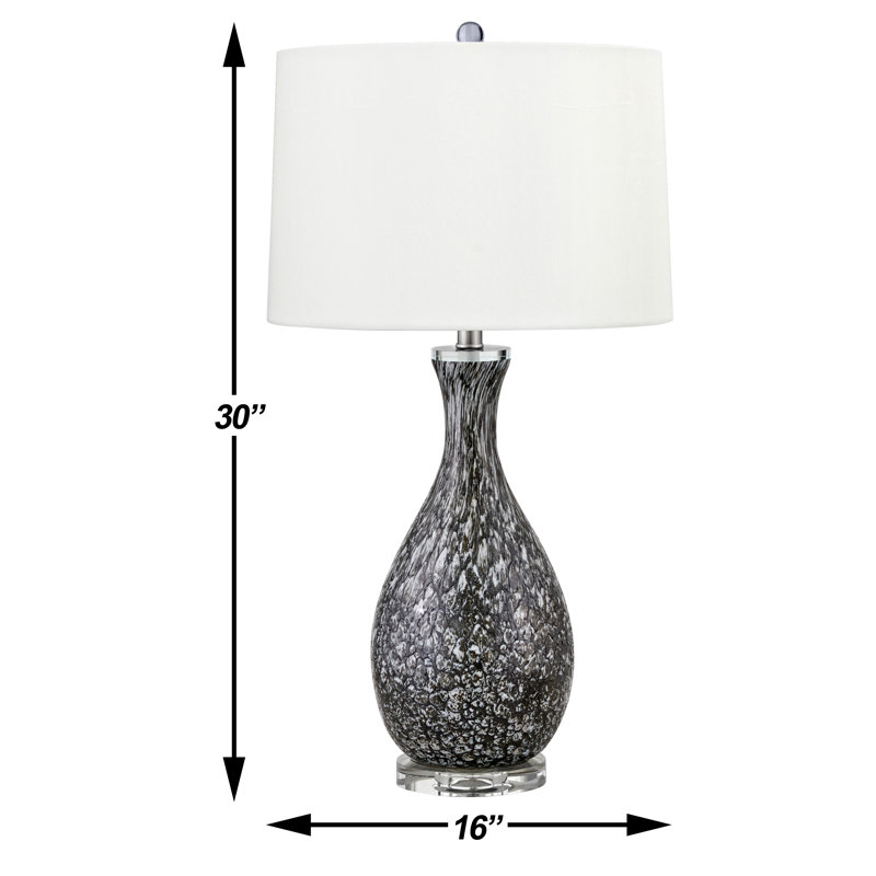 Cinisello 30" Charcoal Grey and Light Grey Table Lamp with USB Port