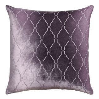 Velvet Throw Pillow, Square 18"H x 18"W, Thistle