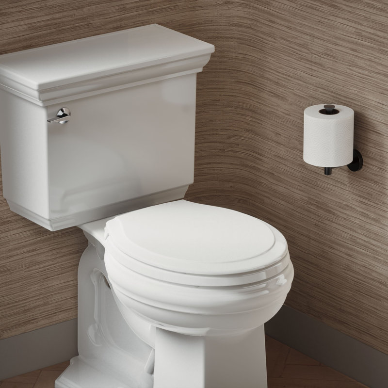 Rutledge Front Quiet-Close with Grip-Tight Bumpers Round Toilet Seat, Ready Latch