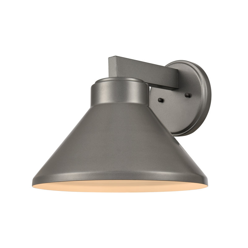 Thane 10'' High 1-Light Outdoor Sconce - Hematite, 10" H x 12" W x 12.25" D