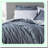Light Denim Comfort Chambray Twin Set - Soft & Breathable 2-Piece Lightweight Comforter with Reversible Chalk Stripe Design for All Seasons - Yarn Dyed Texture