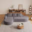 Canapé incurvé, ensemble de canapé modulaire revêtu de chenille, canapé modulaire en L 108,5 po-2027825217-2024172074