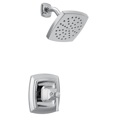 Moen Conway Chrome Single-Handle Tub and Shower Faucet with Valve, 6-Inch Rainshower Showerhead, 82923