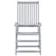 Chaise de patio en acacia avec coussin-286285187