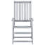 Chaise de patio en acacia avec coussin-286285191