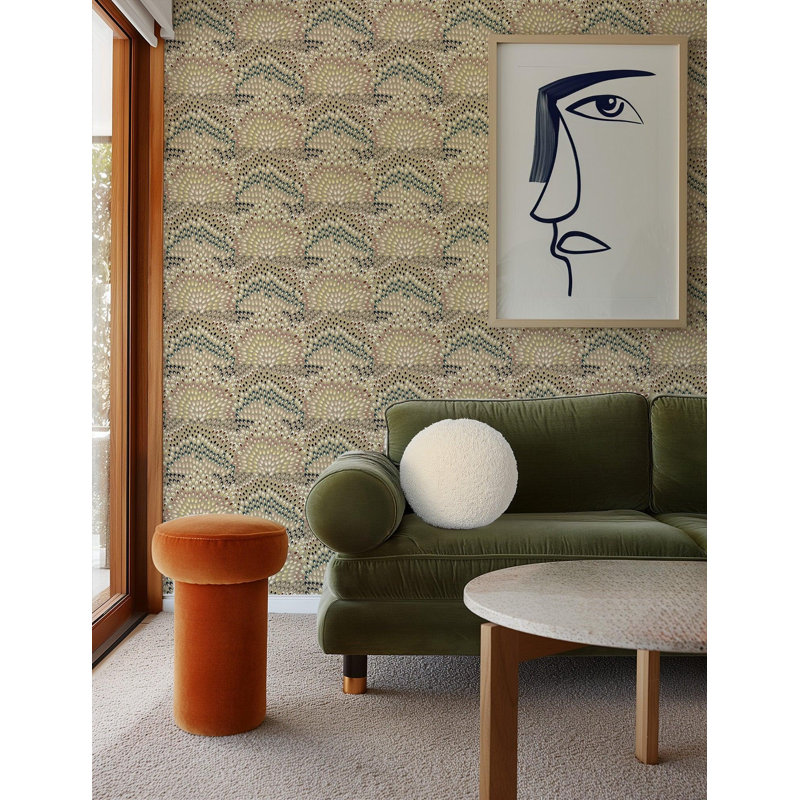 Jandaya High Desert Wallpaper, Faux Grasscloth, Non-pasted, Brown/Tan