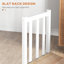 4 chaises de salle à manger, dossier à lattes blanches - pin, capacité de poids de 264 lb, polyvalente pour de multiples occasions, assise peu encombrante en bois de pin sans accoudoirs, espace de vie idéal