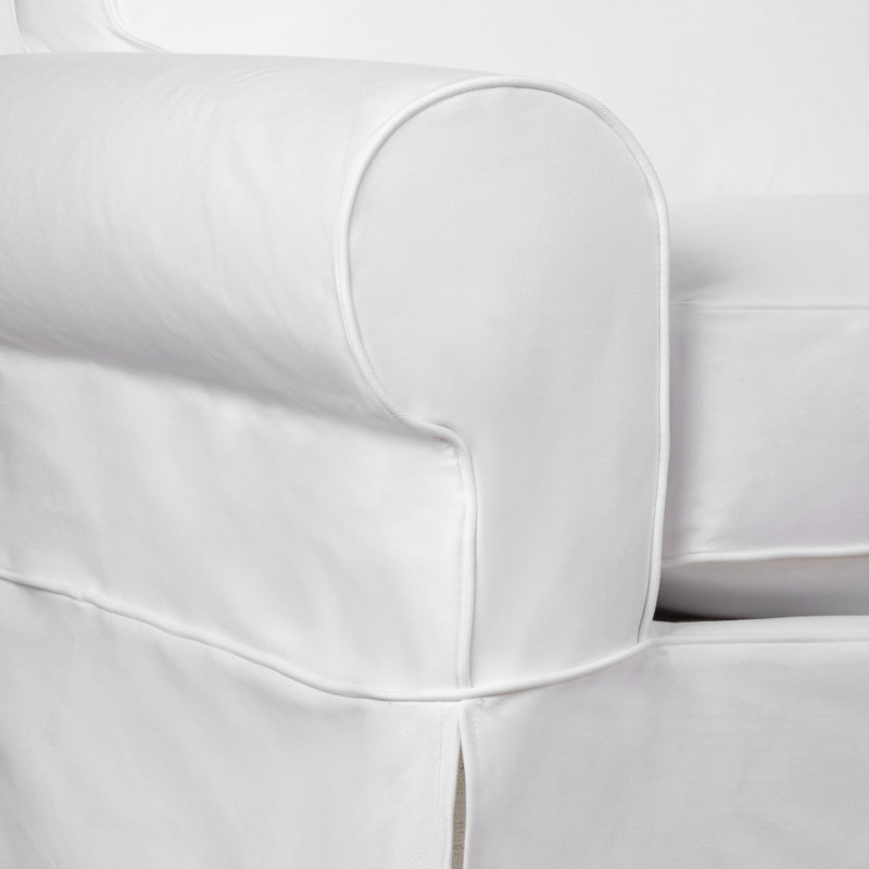 Porter Upholstered L-Shaped Sectional, Right Hand Facing, Classic Bleach White Twill