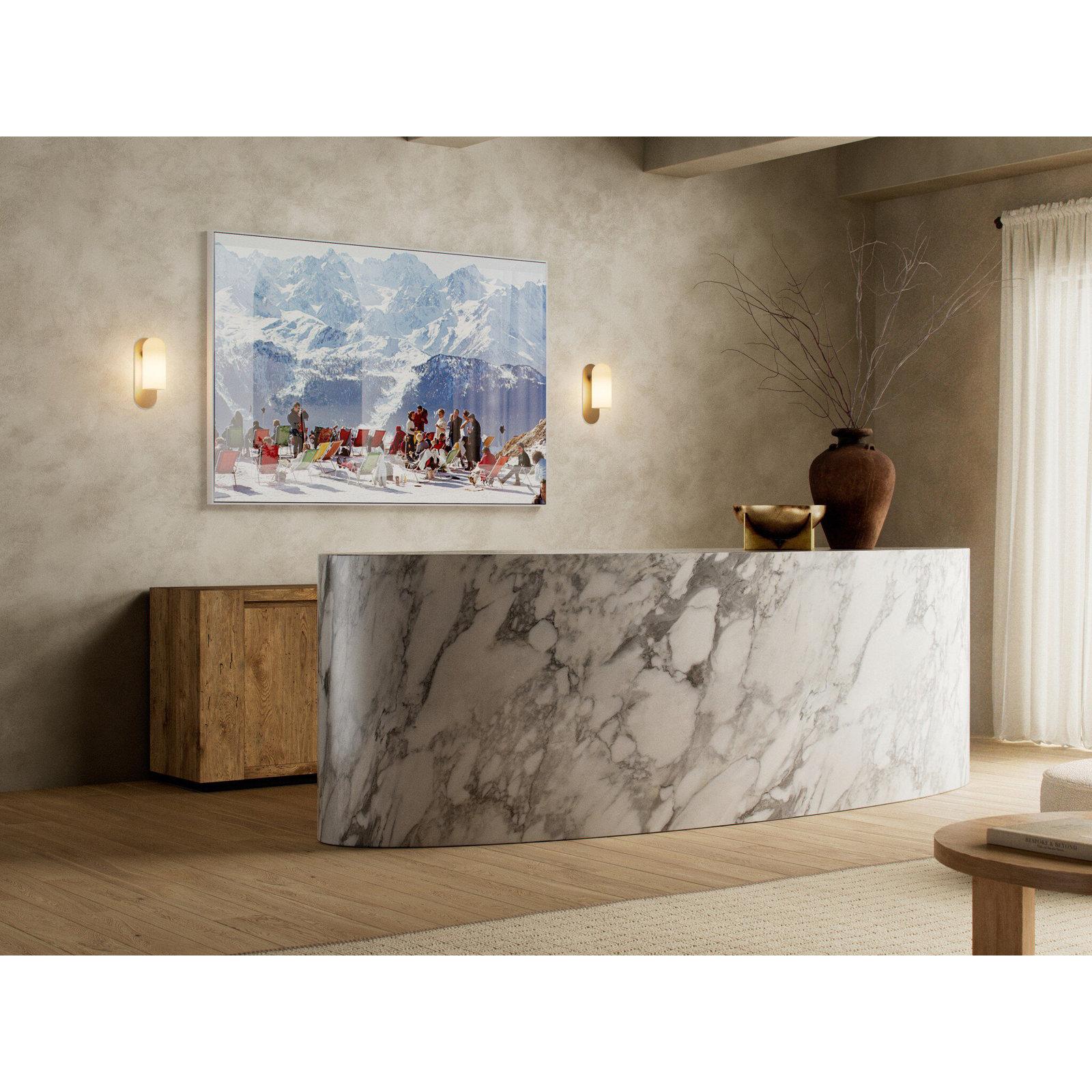 Lounging In Verbier by Getty Gallery, 48" H x 72" W x 2" D, White
