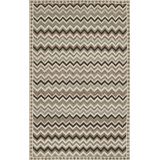 Abbott Hand Tufted Wool Chevron / Zig Zag Area Rug in Tan