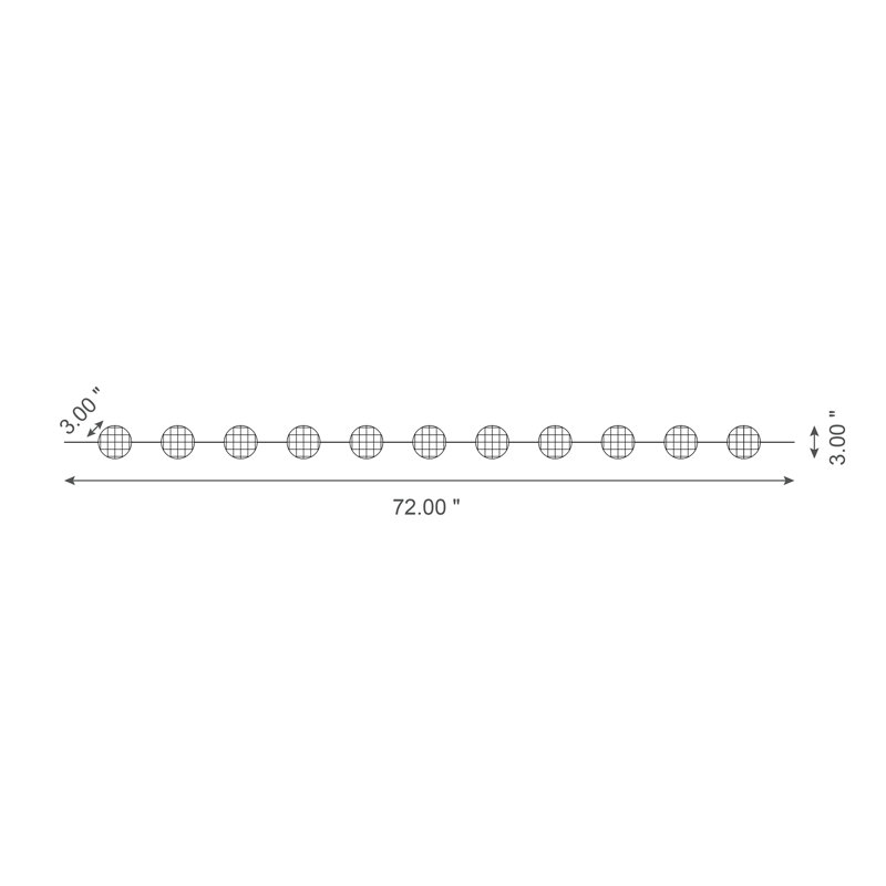 Guirlande fantaisie 6,53 pi, Noir / blanc