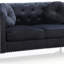 Causeuse noire élégante et confortable