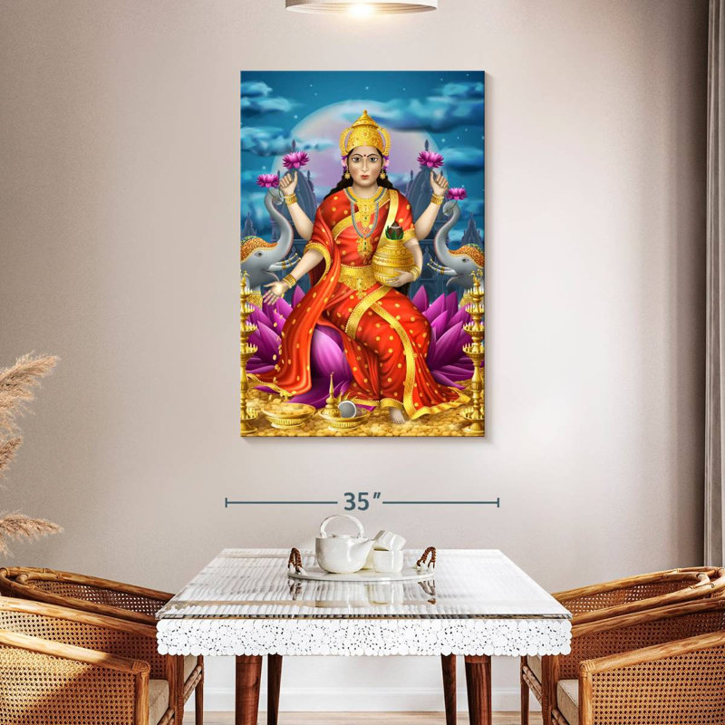 Adella, déesse de la richesse, Lakshmi, H 48 po x l 32 po